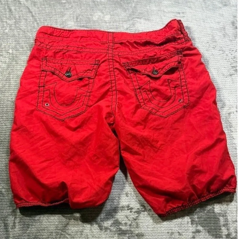 True Religion Red Men's Swim Board Shorts size 40